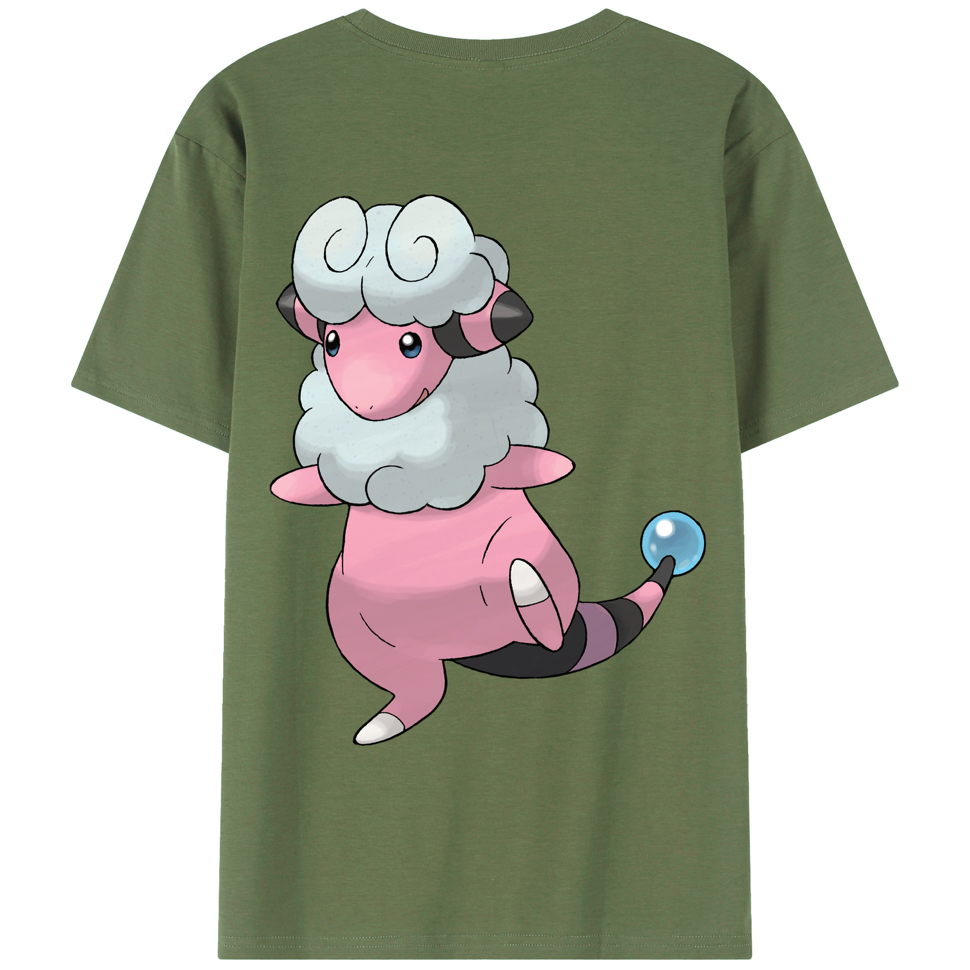 （画像用） ポケットモンスター Pokémon 綿100％ メンズ半袖Tシャツ（バックプリント） 通気性